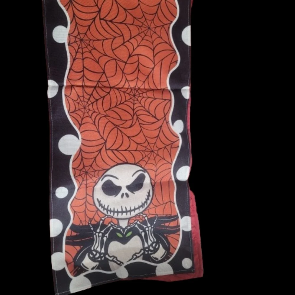 The Nightmare Before Christmas Orange and Black Halloween Scarf 72